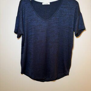Rag & Bone black & Navy heathered short sleeve top, Size XS